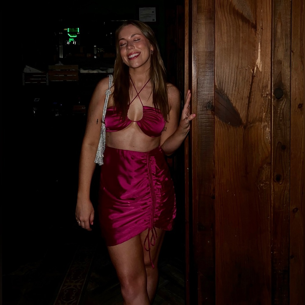 St. Barth's Fuchsia Mini Skirt